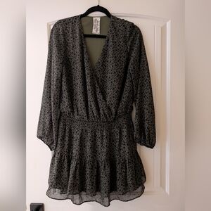 Black and Green Women's Dress